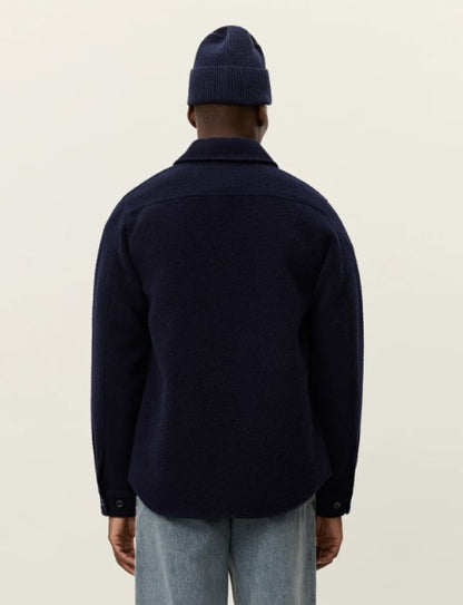 Les Deux Lennon Bouclé Overshirt - Navy