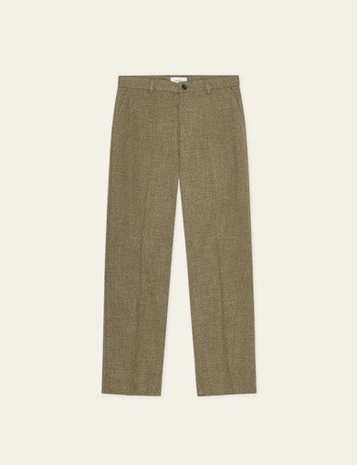 Les Deux Randall Melange Suit Pants - Teak Brown