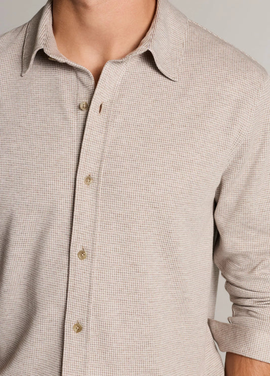 Vince Two-Tone Houndstooth Cotton-Blend Button-Front Shirt