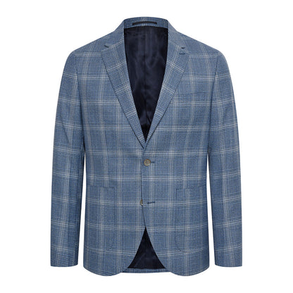 Matinique MAgeorge Plaid Blazer - Washed Blue