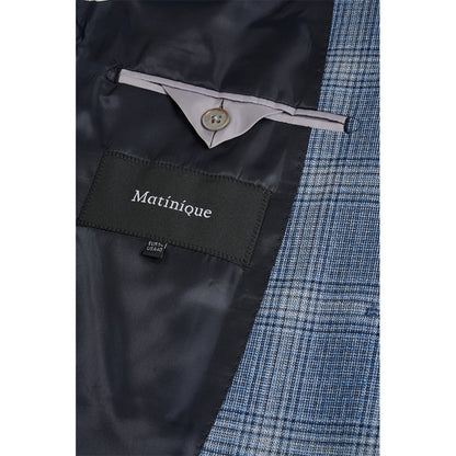 Matinique MAgeorge Plaid Blazer - Washed Blue