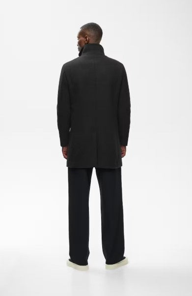 Matinque Harvey Wool Coat - Medium Grey Mélange