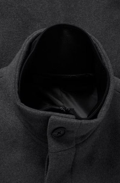 Matinque Harvey Wool Coat - Medium Grey Mélange