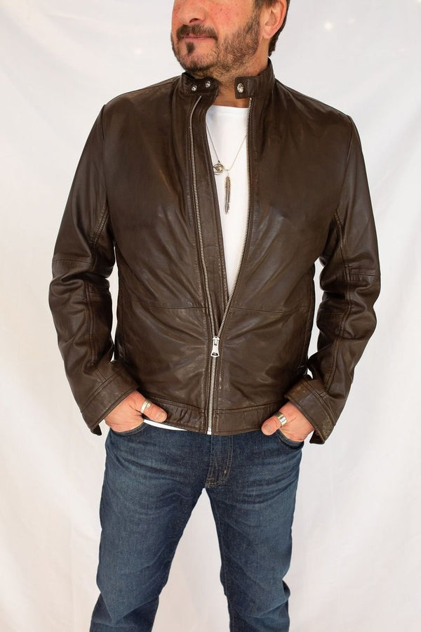 Matinique MAadron Leather Jacket - Brown