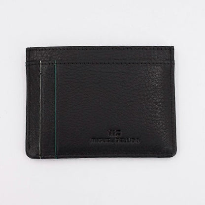 Miguel Bellido Leather Card Case Wallet - Black