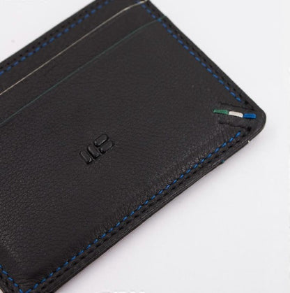 Miguel Bellido Leather Card Case Wallet - Black