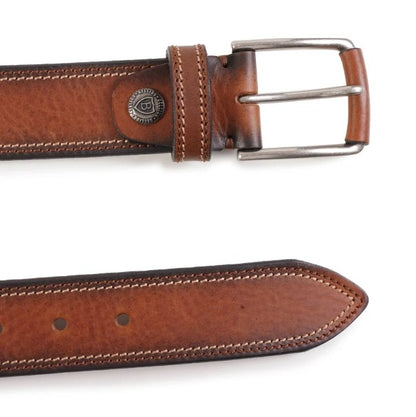 Miguel Bellido Casual Leather Belt - Cognac
