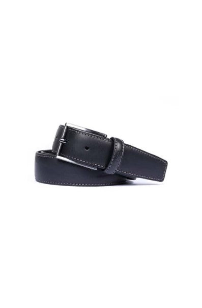 Miguel Bellido Leather Dress Belt - Black