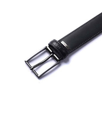 Miguel Bellido Leather Dress Belt - Black