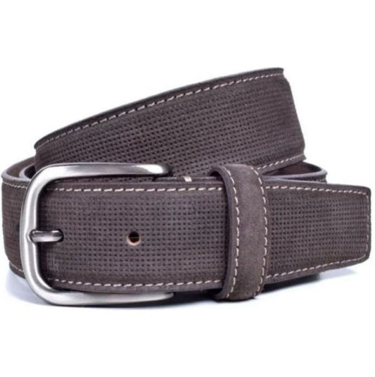 Miguel Bellido Suede Belt - Dark Brown
