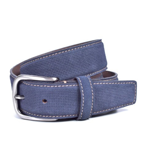 Miguel Bellido Suede Belt - Navy