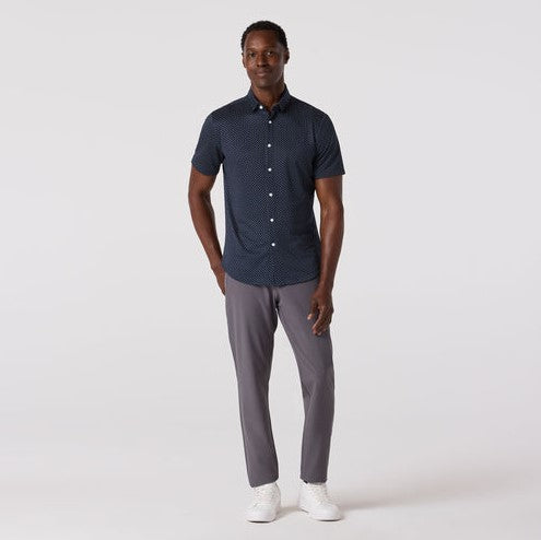 Mizzen & Main Halyard Short Sleeve - Navy Dot Print