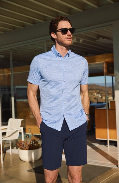 Mizzen & Maine Halyard Trim Fit Short Sleeve Shirt