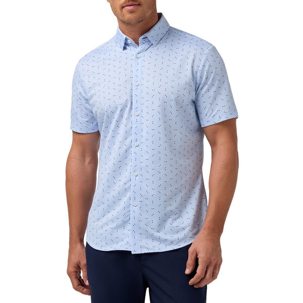 Mizzen + Main Halyard Short Sleeve Shirt - Cloud Blue Split Floral
