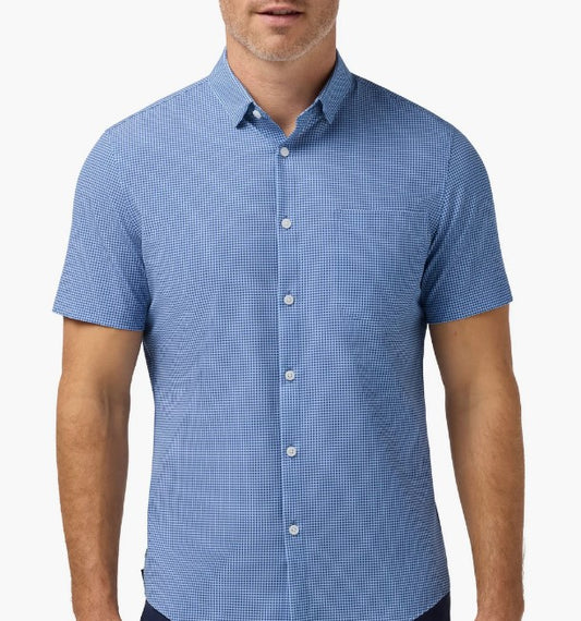 Mizzen + Main Halyard Short Sleeve Shirt - Cloud Blue Tonal Circle
