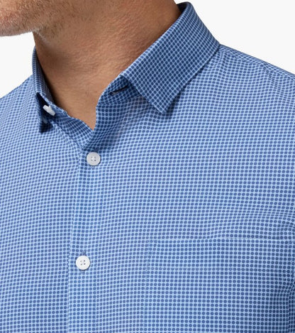 Mizzen + Main Halyard Short Sleeve Shirt - Cloud Blue Tonal Circle