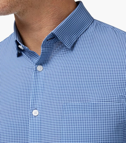 Mizzen + Main Halyard Short Sleeve Shirt - Cloud Blue Tonal Circle