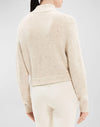 Theory Donegal Wool-Cashmere Cropped Cardigan