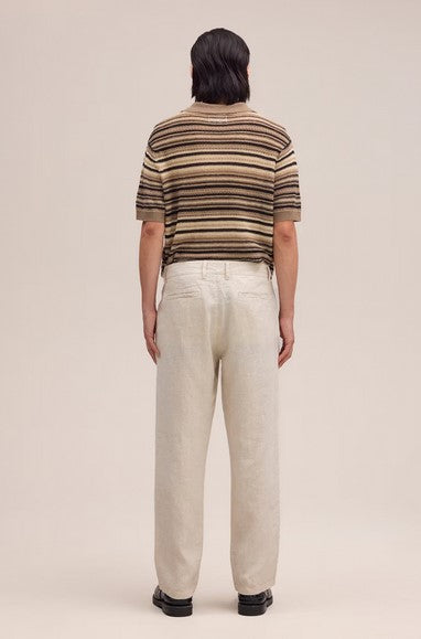 NN07 Aden Straight leg linen regular fit pant - Oat