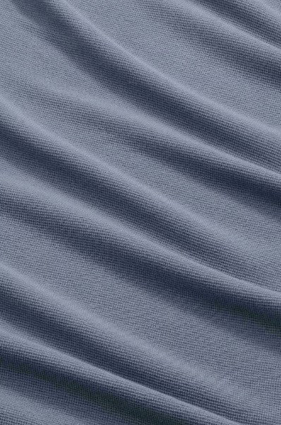 NN07 Clive Waffle Knit Tee - Stone Blue