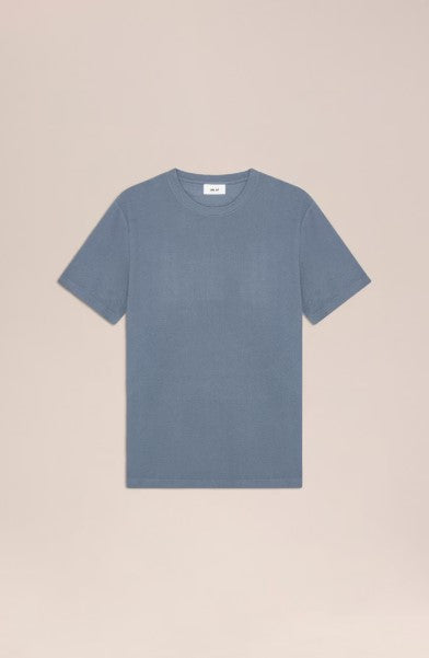 NN07 Clive Waffle Knit Tee - Stone Blue