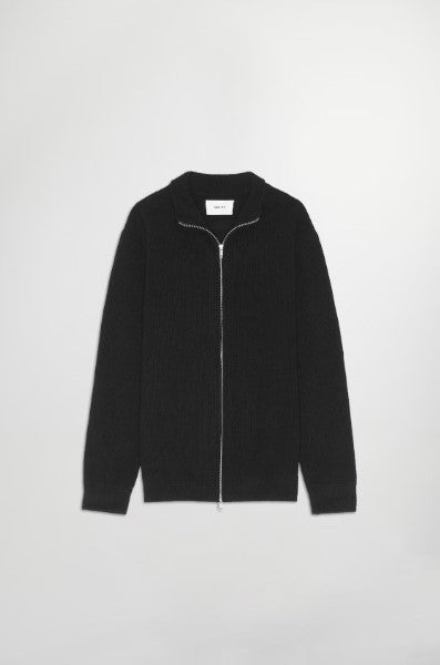 NN07 Danny Full Zip Sweater - Black