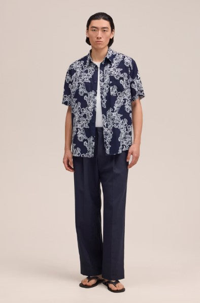NN07 Deon All Over Print shirt - Navy