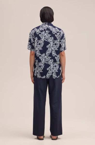 NN07 Deon All Over Print shirt - Navy