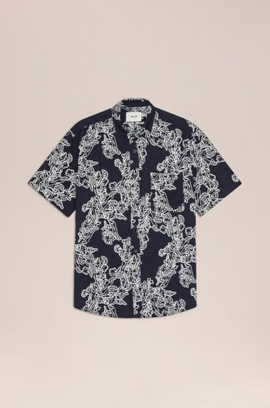NN07 Deon All Over Print shirt - Navy