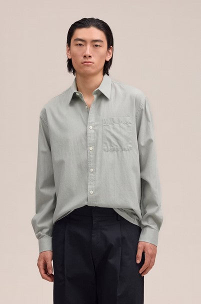 NN07 Deon Chambray shirt - Sea Spray
