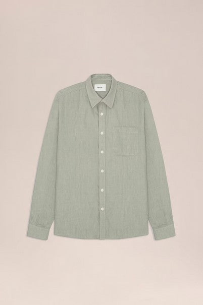 NN07 Deon Chambray shirt - Sea Spray
