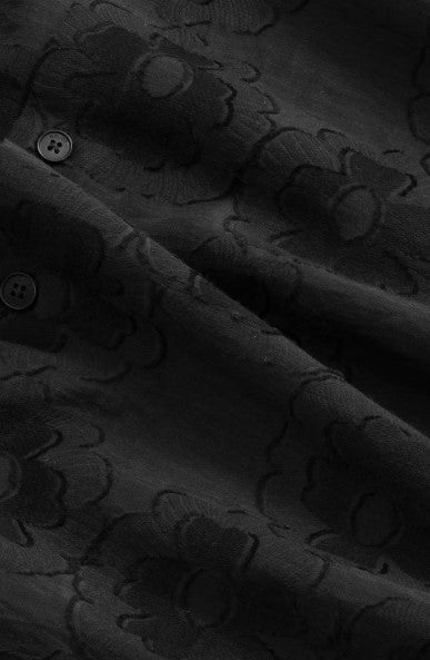 NN07 Freddy Dobby Weave Shirt - Black