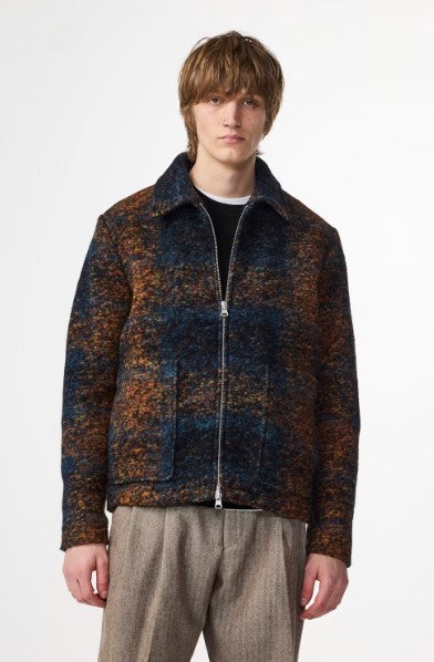NN07 Gael Jacquard Jacket - Blue Multi