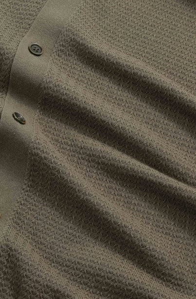 NN07 Nalo Textured Stitch polo - Capers