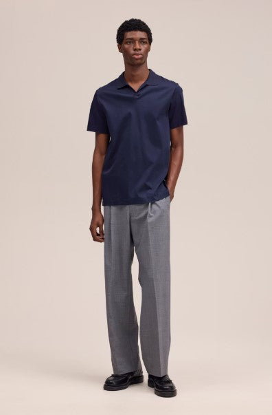NN07 Paul Open Collar Polo - Navy