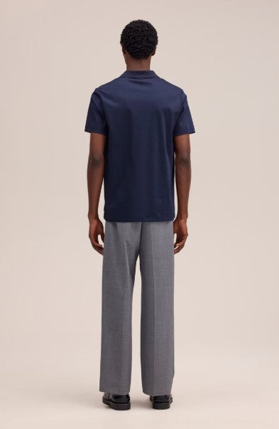 NN07 Paul Open Collar Polo - Navy