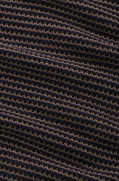 NN07 Russell Textured Stripe Knit Crewneck Sweater - Navy