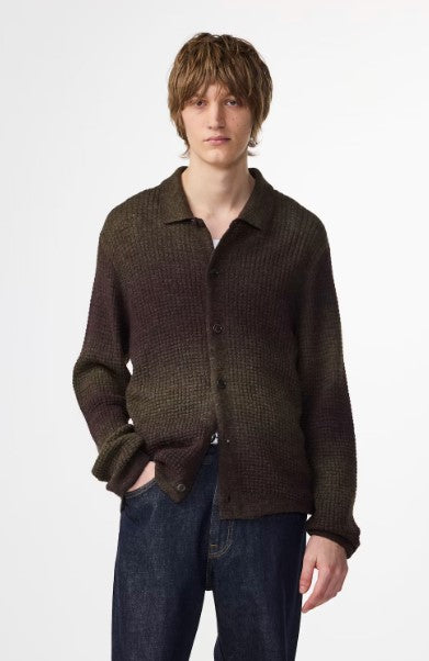NN07 Thor Gradient Cardigan in Dark Army
