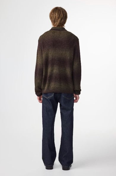 NN07 Thor Gradient Cardigan in Dark Army