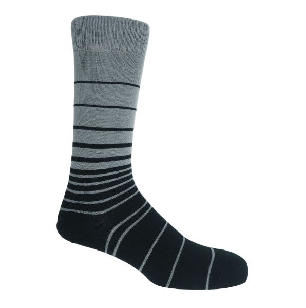 Peper Harow Retro Stripe Socks - Grey