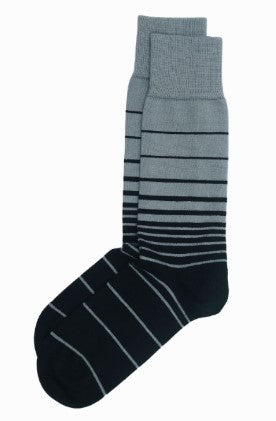 Peper Harow Retro Stripe Socks - Grey