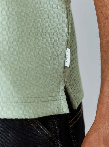Paul Smith Button Down Geo Knit Shirt - Green