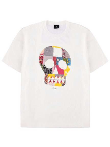 Paul Smith "Fabric Skull" Print Tee - White