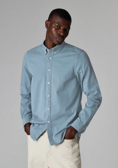 Paul Smith Powder Blue Cotton-Twill Button-Down Shirt