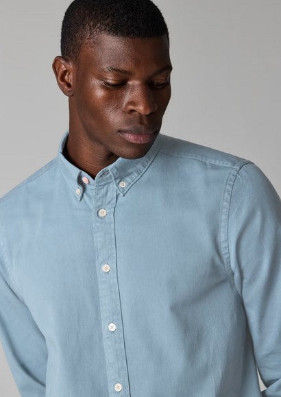 Paul Smith Powder Blue Cotton-Twill Button-Down Shirt