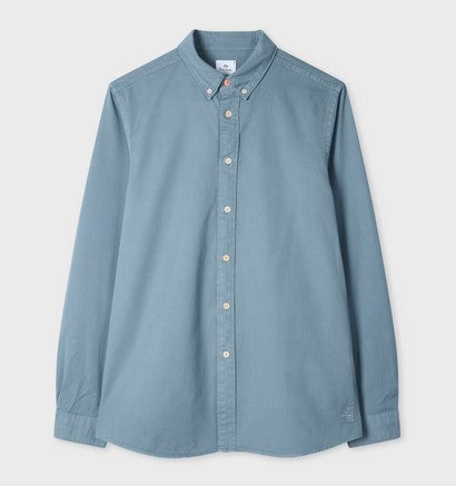 Paul Smith Powder Blue Cotton-Twill Button-Down Shirt