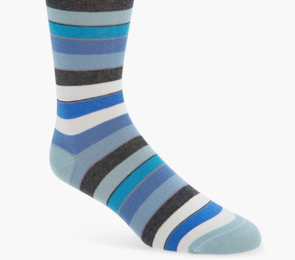 Paul Smith Nandor Stripe Sock - Turquoise