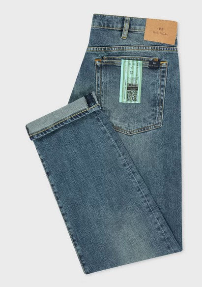Paul Smith Relaxed Tapered-Fit Antique Wash 'Organic Vintage Stretch' Jeans