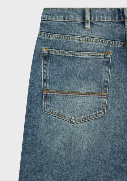 Paul Smith Relaxed Tapered-Fit Antique Wash 'Organic Vintage Stretch' Jeans