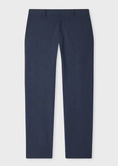 Paul Smith Blue Seersucker Check Drawstring Trousers